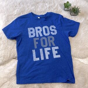Live And Tell Bros For Life Tee Shirt Short Sleeve Blue Size Youth Medium